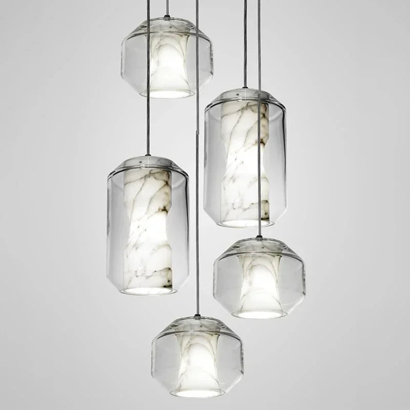 Glass Chandelier Ceiling Pendant Lamp for Living Dining Bedroom