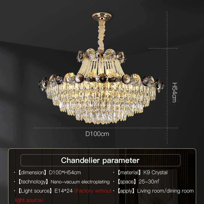 Crystal Chandelier: Modern Nordic Luxury for Living Room, Dining Room, Bedroom