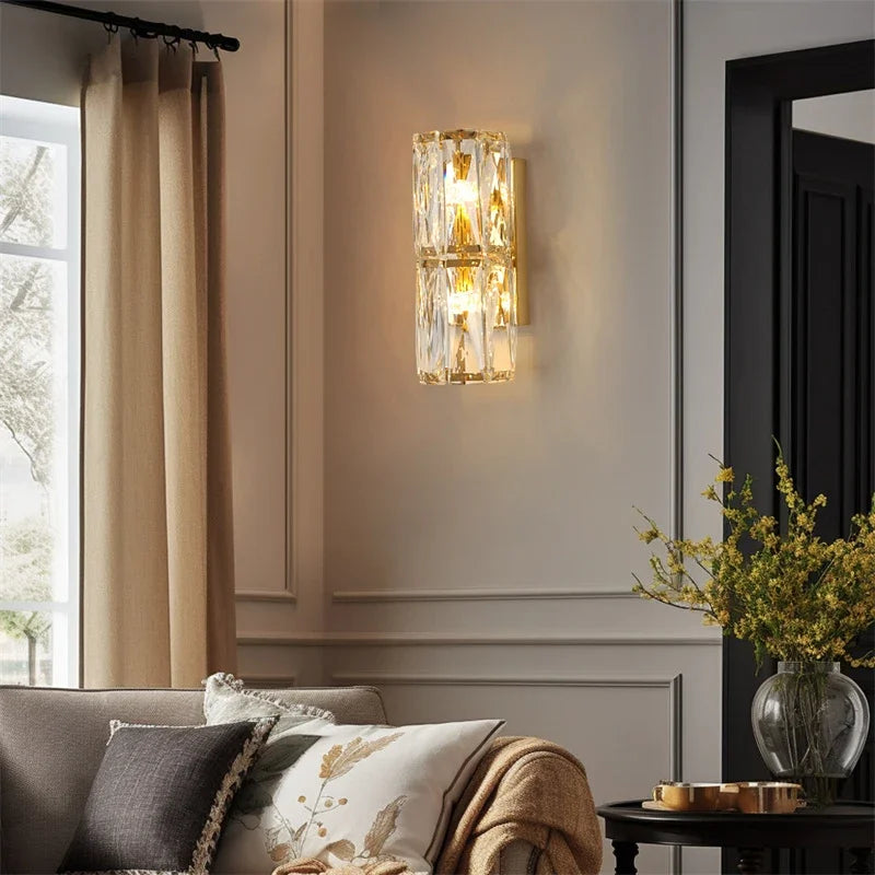 Modern Luxury Crystal Wall Sconce LED Light for Home Decor