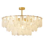 Luxury Copper Chandelier Light Glass Crystal Brass Master Bedroom French Living Room