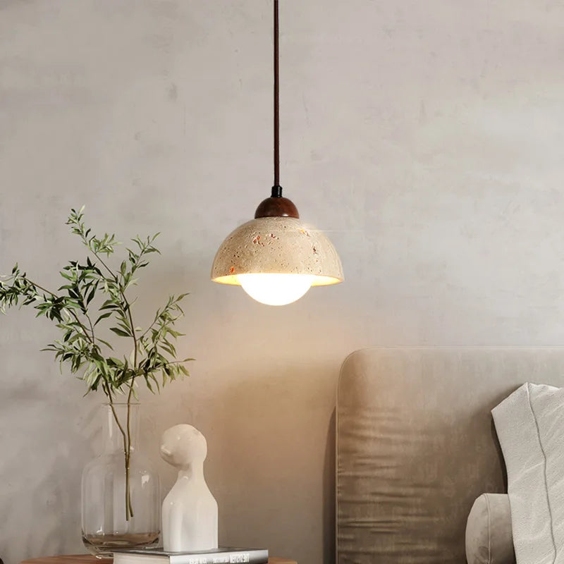 Cave Stone Pendant Light Ceiling Hanging Lamp for Bedroom and Dining Room
