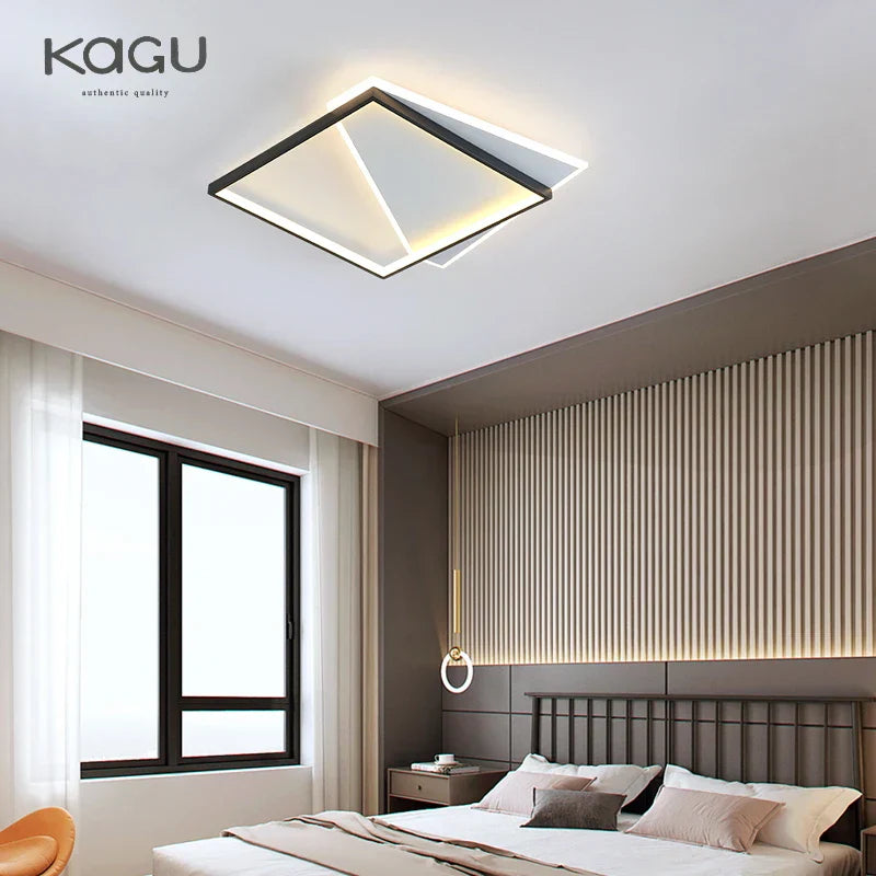 Modern LED Ceiling Lights Bedroom Study Living Room Indoor Round Square Lamp