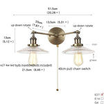 Industrial Vintage Loft 2-Light Plug In LED Wall Lamp
