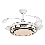 42" Acrylic LED Ceiling Fan Light with Remote Control - Dimmable