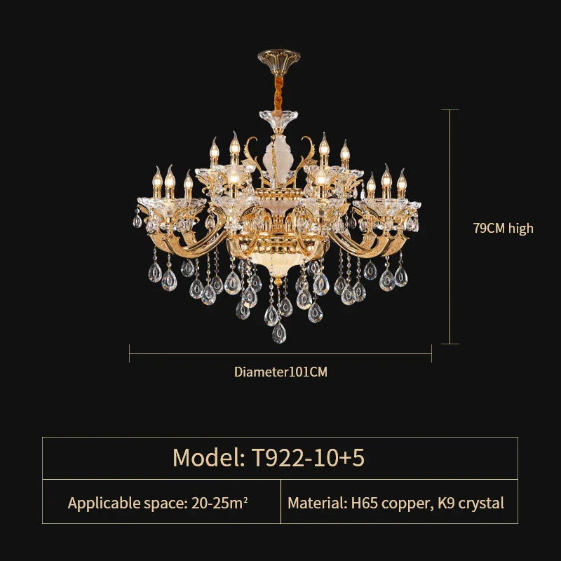 Elegant Crystal Chandelier for Living Room, Dining Room, and Bedroom