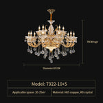 Elegant Crystal Chandelier for Living Room, Dining Room, and Bedroom