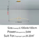 LED Ceiling Chandelier: Modern Minimalist Kitchen Dining Table Lighting