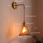 Amber Glass LED Wall Lamps for Living Room and Bathroom Mirror Lighting