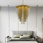 Tassel Long Chain Smart Chandelier for Elegant Living Spaces