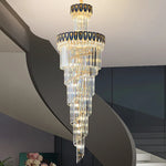 Crystal Chandelier: Elegant Villa Living Room Lighting