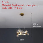 Branching Bubbles Chandelier in Black and Gold for Modern Dining Room