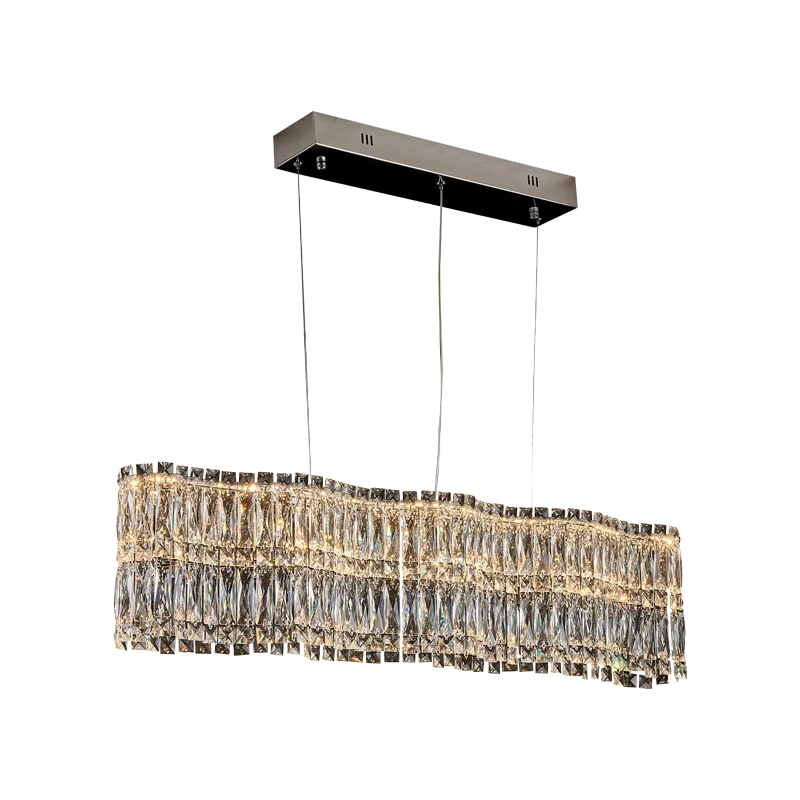Crystal Luxe Chandelier for Modern Living Room, High-End Restaurant Light