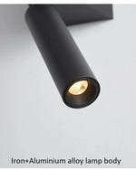 Modern LED Wall Light Black White Decor Bedside Sconce Lamp Spotlight