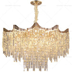 Tassel Crystal Chandelier: Postmodern Luxury Lamp for Living Room, Bedroom, and Restaurant