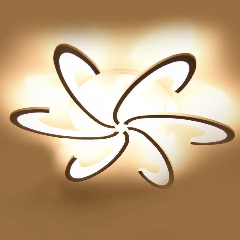 Flower Ceiling Lamp: Modern Chandelier Acrylic RC Dimming Pendant Light Fixture