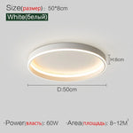 Minimalist Round LED Ceiling Light for Bedroom Loft Balcony - Dimmable Indoor Lighting