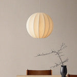 Silk Pendant Lights: Nordic Minimalist LED Chandelier for Dining Room, Bedroom, Bar