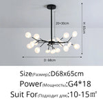 Modern LED Chandelier - Luxurious Nordic Firefly Lamp for Home Indoor Lighting
