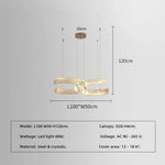 Crystal LED Pendant Lights Remote Control Dimmable Suspension Lamp