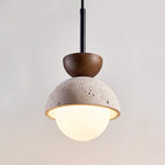 Afralia Yellow Travertine LED Pendant Lights for Kitchen Island Bedroom Dining Table