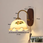 Walnut Wood LED Wall Light Fixture Modern Simple Bedside Sconce Lampara