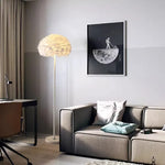 Feather White Grey Floor Lamp Minimalist Standard Light Living Room Shop Bedside Standing Lamps