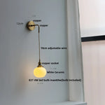 Clear Glass LED Wall Light | Modern Adjustable Nordic Copper Lamp Fixtures