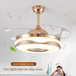 Smart Motor LED Ceiling Fan Light Chandelier with Remote Control