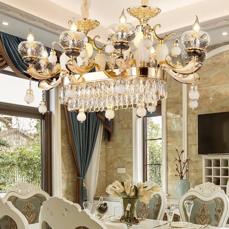 Luxe Crystal Chandelier for Bedroom, Living Room, and Dining Room