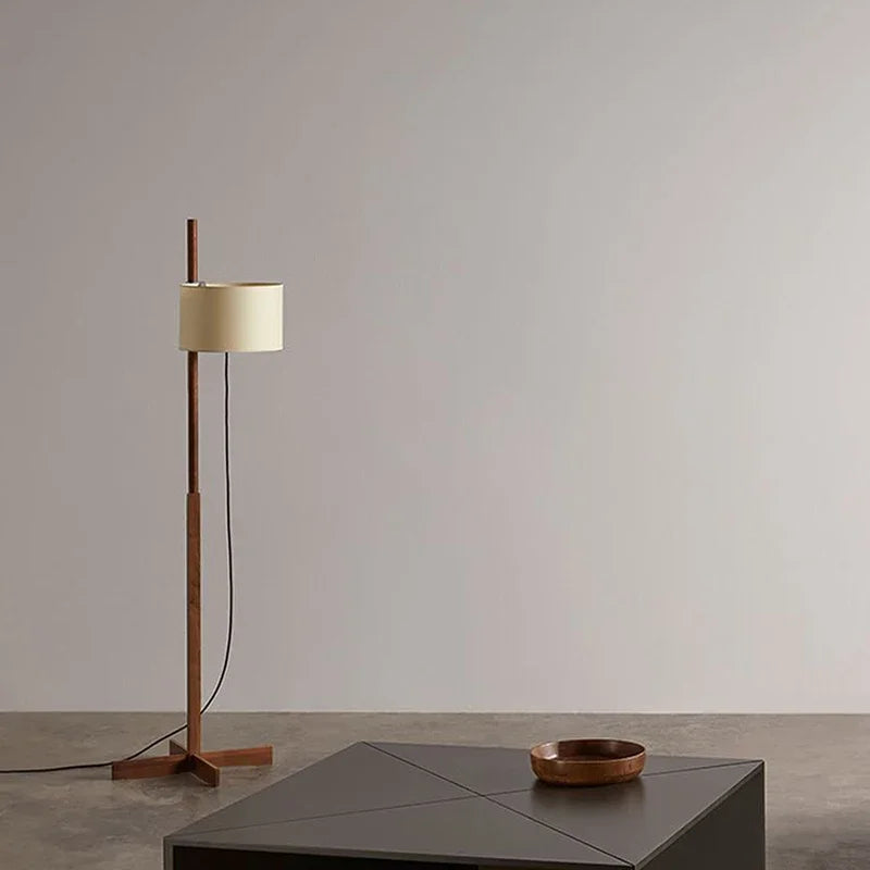 Solid Wood LED Floor Lamp for Home Decor and Living Room Lighting