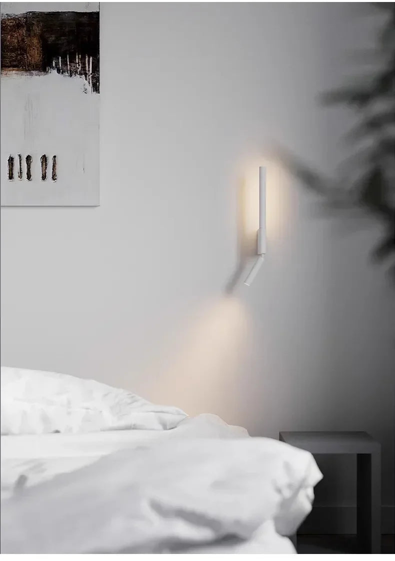 Modern LED Wall Light Black White Decor Bedside Sconce Lamp Spotlight