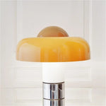 Modern Art Glass Hat Table Lamp for Bedroom, Postmodern Retro Decor
