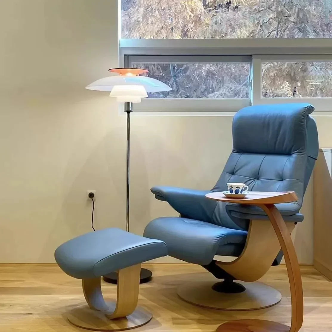 Nordic Metal Glass Floor Lamp with E27 Bulb