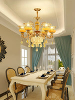 Luxury Jade Crystal Chandelier for Elegant Living Spaces