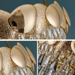 Crystal Chandelier: Modern Elegance for Living Room, Dining Room, Bedroom - Gold Finish
