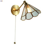 Vintage Brass Clear Glass Wall Lights Up Down Rotate Bedside Lamp