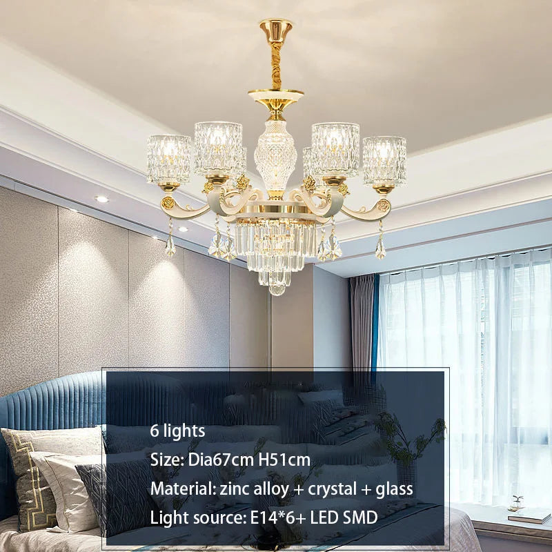Crystal Luxury Chandelier for Home Living Room Dining Bedroom Villa Hall