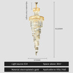 Crystal Chandelier: Elegant Villa Living Room Lighting