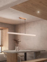 LED Natural Stone Round Linear Chandelier - Dimmable, Ceiling Hanging Lamps