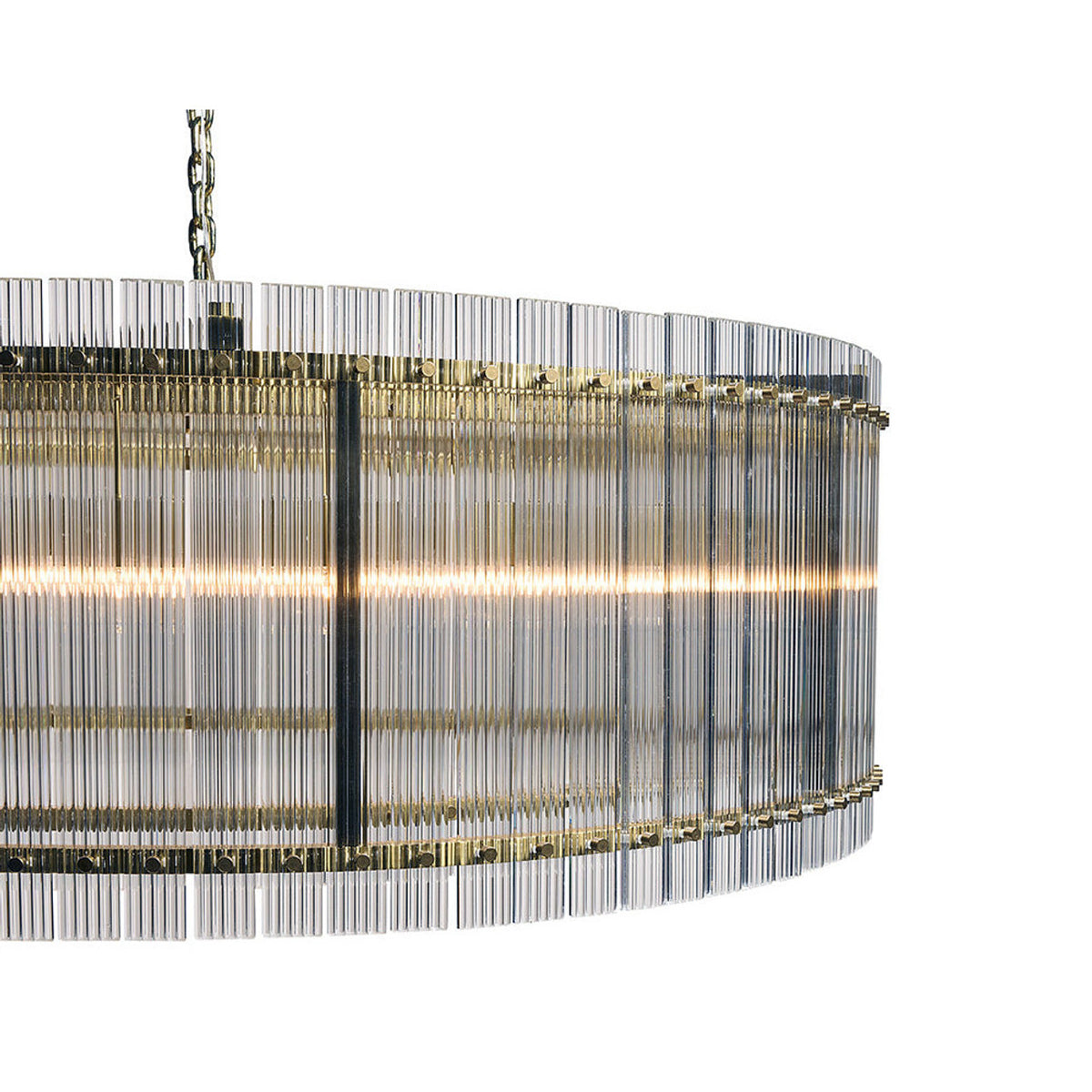 Sunpan Kore Chandelier - Large - Brass - Clear
