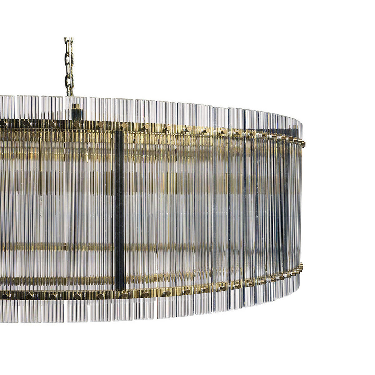 Sunpan Kore Chandelier - Large - Brass - Clear