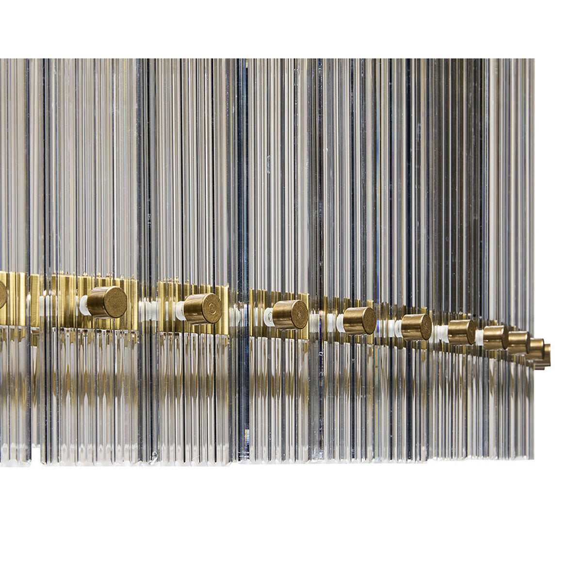Sunpan Kore Chandelier - Large - Brass - Clear