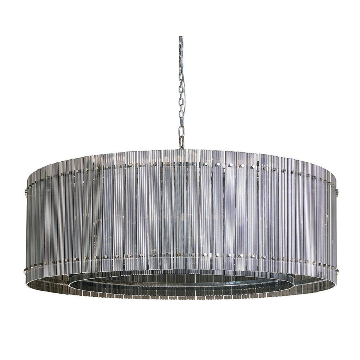 Sunpan Kore Chandelier - Large - Nickel - Smoke Grey