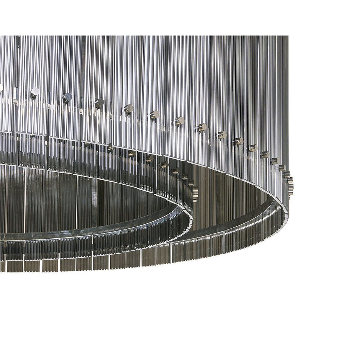 Sunpan Kore Chandelier - Large - Nickel - Smoke Grey