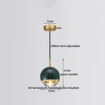 Nordic Golden Spherical LED Pendant Lamp for Modern Home Decor
