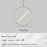 Metal Chandeliers - Modern Minimalist LED Round Hanglamp