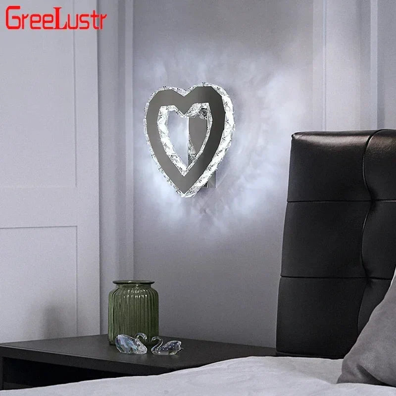 Crystal Led Wall Sconce | Modern Minimalist Living Room Lighting
