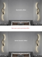 Minimalist Strip Wall Lamp Set for Living Room, TV and Bedroom.