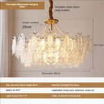 Cream Wind Crystal Chandelier - Elegant French Design for Luxury Living Spaces