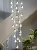Luxury Crystal Chandelier: Stylish LED Staircase Lighting for Duplex Loft Ceiling